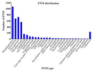 Figure 2. Number of post-translation types in the collected human seminal plasm proteome