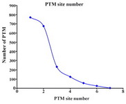 Figure 3. Number of post-translation modification (PTM) site on the collected human seminal plasma

