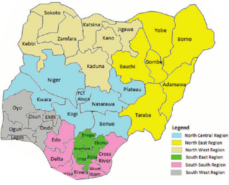 Figure 1. Map of Nigeria (39)
