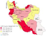 Figure 1. MBRs and their corresponding AAPC values for the period 2014&ndash;2023