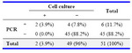 Table 1. PCR and cell culture results in TFI patients